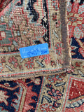 9’5 x 12’3 Antique Persian Heriz Serapi rug #2566 - Blue Parakeet Rugs