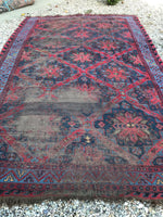 7’2 x 11’5 Antique Soumak flat weave rug - Blue Parakeet Rugs
