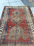 4’2 x 6’7 Antique Caucasian Rug - Blue Parakeet Rugs