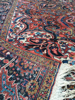 8'4" x 11'2" Antique Heriz Rug - Blue Parakeet Rugs