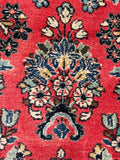 Vintage square 10’7 Sarouk rug #2123 - Blue Parakeet Rugs