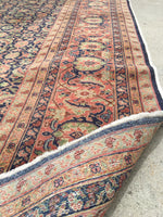 8’1 x 11’2 Antique Persian Tabriz Rug (#1048) - Blue Parakeet Rugs