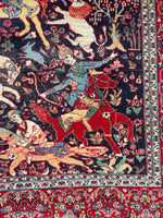 5 x 8 Antique Persian Tabriz rug #1958ML - Blue Parakeet Rugs