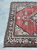 5’3 x 6’7 Vintage Persian Lilihan rug #2522 - Blue Parakeet Rugs