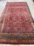 7'10 x 13' Antique Persian Iron rug Bidjar #2234 / 8x13 Vintage Rug - Blue Parakeet Rugs