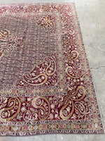 8’3 x 9’10 Antique Lavender Ground Agra Rug #2480 / 8x10 Vintage Rug - Blue Parakeet Rugs