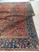 9’5 x 11’10 Antique Persian Mahal Rug / 9x12 vintage rug (#1257) - Blue Parakeet Rugs