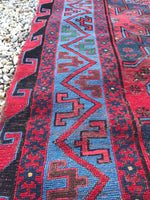 7’2 x 11’5 Antique Soumak flat weave rug - Blue Parakeet Rugs