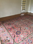 9'1 x 13' love worn antique Persian Mahal Rug - Blue Parakeet Rugs