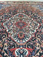 10’9 x 13’1 Antique Persian Bakhtiari rug (#1382) - Blue Parakeet Rugs