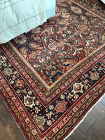 7'9 x 11'5 Antique 1920s Mahal village rug (#606) - Blue Parakeet Rugs