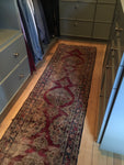2'1 x 8'8 Antique Runner / Kerman Lavar Runner / Skinny Runner - Blue Parakeet Rugs