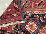 5 x 7'3 Antique nomadic rug (#1282) / 5x7 Vintage rug - Blue Parakeet Rugs
