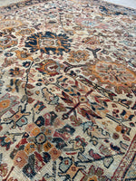 7’7 x 10’3  Late 19th Century Persian Mahal rug (#2371) - Blue Parakeet Rugs