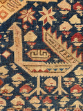 2’10 x 8’8 Antique Akstafa Caucasus Runner #2290 / Vintage skinny runner - Blue Parakeet Rugs