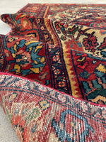 4’3 x 6’5 Antique Persian Malayer #235 / Small Vintage  Rug - Blue Parakeet Rugs