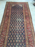 3’9 x 15’4 Antique Kurdish Runner (#1370) - Blue Parakeet Rugs