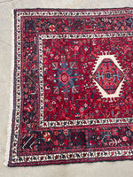 5’2 x 12’8 Vintage Persian Gharajeh Runner #2353 / 5x13 Vintage Runner - Blue Parakeet Rugs