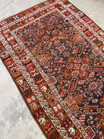 4’ x 6’10 Vintage Tribal rug #2130 - Blue Parakeet Rugs