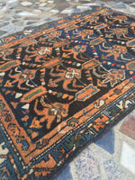 2’10 x 3’10 Persian Vintage Rug - Blue Parakeet Rugs