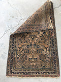 2'3 x 3’11 antique scatter mat Rug (#1254) - Blue Parakeet Rugs