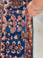7'1 x 9'6 Dusty Rose Persian Mahal rug #2075 / 7x10 Vintage Rug - Blue Parakeet Rugs