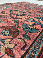 2’5 x 4’1 Antique Persian Malayer #2543 / Small Vintage  Rug - Blue Parakeet Rugs