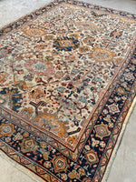 7’7 x 10’3  Late 19th Century Persian Mahal rug (#2371) - Blue Parakeet Rugs