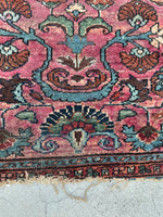 2’5 x 4’1 Antique Persian Malayer #2543 / Small Vintage  Rug - Blue Parakeet Rugs