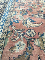 10x14 antique Persian Yazd Rug (#1027) - Blue Parakeet Rugs