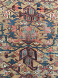 8’8 x 11’ Antique Persian Heriz Rug / 9x11 vintage rug (#1088) - Blue Parakeet Rugs