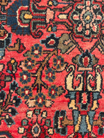 9’ x 12’1 Antique Berry Persian Dargazin Rug #2401 / 7x10 vintage rug - Blue Parakeet Rugs