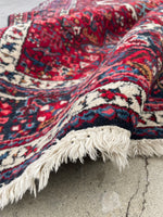 5’2 x 12’8 Vintage Persian Gharajeh Runner #2353 / 5x13 Vintage Runner - Blue Parakeet Rugs