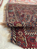 5'2 x 6'4 Antique Persian Shiraz Rug (#233) - Blue Parakeet Rugs