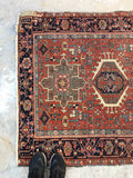 3’8 x 4’6 Antique Persian Heriz Jr (#978) - Blue Parakeet Rugs