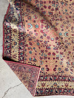 8’4 x 12’6 Antique Persian Kerman rug #2823ML - Blue Parakeet Rugs