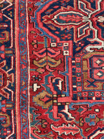 7’10 x 10’8 Antique Persian Heriz #2366 - Blue Parakeet Rugs