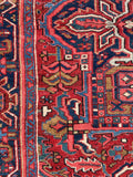 7’10 x 10’8 Antique Persian Heriz #2366 - Blue Parakeet Rugs