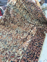 8’10 x 12’ antique ivory Persian Mahal (#1143ML) - Blue Parakeet Rugs