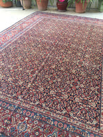 8’4 x 11’5 Antique Persian Mashhad rug (#1315) - Blue Parakeet Rugs