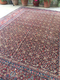 8’4 x 11’5 Antique Persian Mashhad rug (#1315) - Blue Parakeet Rugs