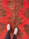 9'1 x 10'10" Worn Turkish Oushak Rug #JLH / 9x11 Turkish Rug / 9x11 Vintage Rug - Blue Parakeet Rugs
