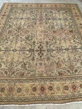 10’7 x 11’7 Antique 19th Century Persian Sultanabad Mahal rug #2399ML - Blue Parakeet Rugs