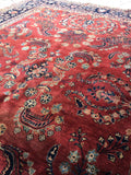 8’6 x 11’6 Antique floral design 1920s rug - Blue Parakeet Rugs