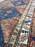 4x12 Worn 19th Century Kurdish Runner #695 - Blue Parakeet Rugs