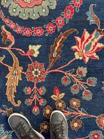 10'4 x 13' Antique Persian rug #1838 / Large Vintage Rug / 10x13 Vintage Rug - Blue Parakeet Rugs