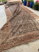 8'3 x 18'9 Antique Persian Mahal rug #2481 - Blue Parakeet Rugs