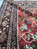 10'5 x 10'5 Antique Persian Mahal Rug - Blue Parakeet Rugs