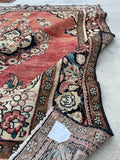 5’3 x 6’7 Vintage Persian Lilihan rug #2522 - Blue Parakeet Rugs