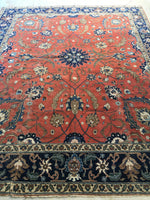 9’1 x 11’4 Antique 1920s Persian Tabriz Rug / 9x11 vintage rug (#1271) - Blue Parakeet Rugs